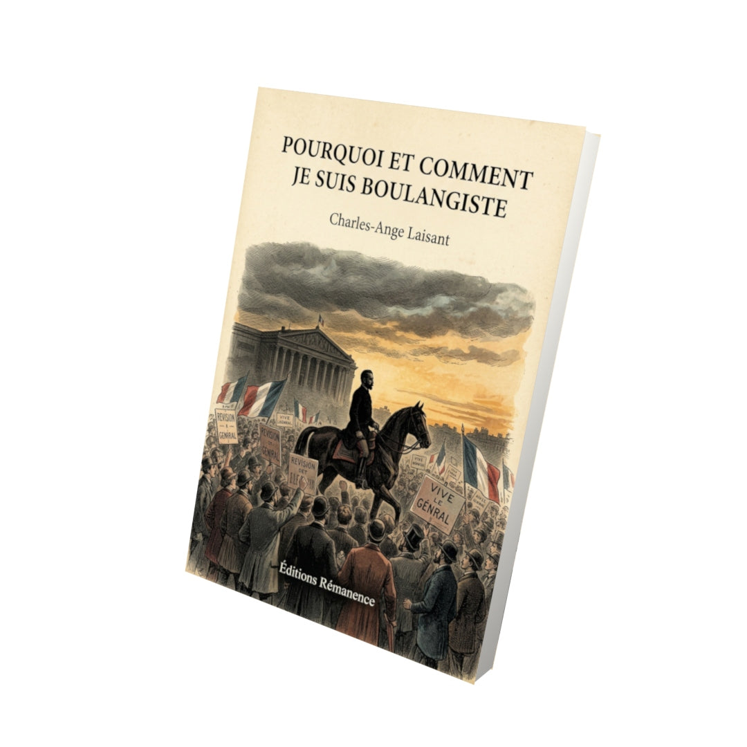 Livre Pourquoi et comment je suis boulangiste par Charles-Ange Laisant - Vue 3D - Editions Remanence