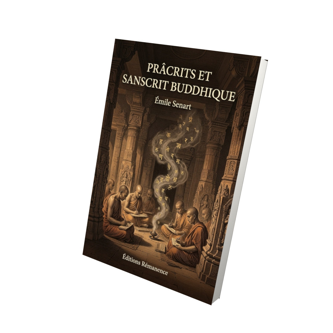 Livre Prâcrits et sanscrit buddhique par Émile Senart - Vue 3D - Editions Remanence