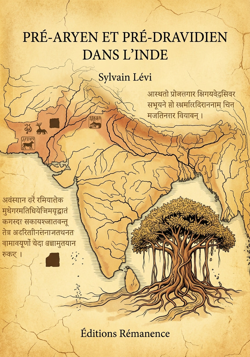 Livre Pré-aryen et pré-dravidien dans l’Inde par Sylvain Lévi - Couverture - Editions Remanence