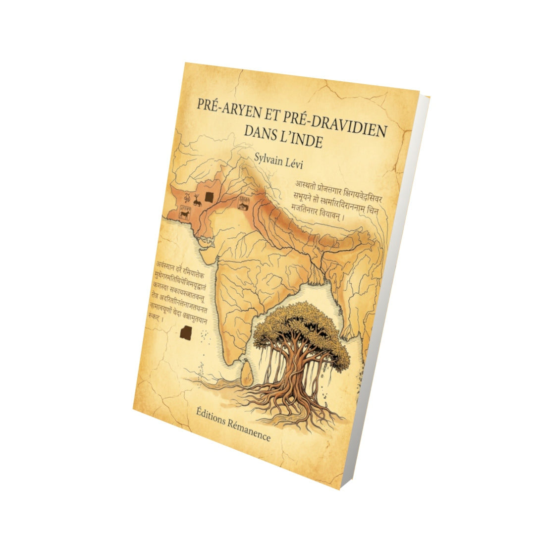 Livre Pré-aryen et pré-dravidien dans l’Inde par Sylvain Lévi - Vue 3D - Editions Remanence
