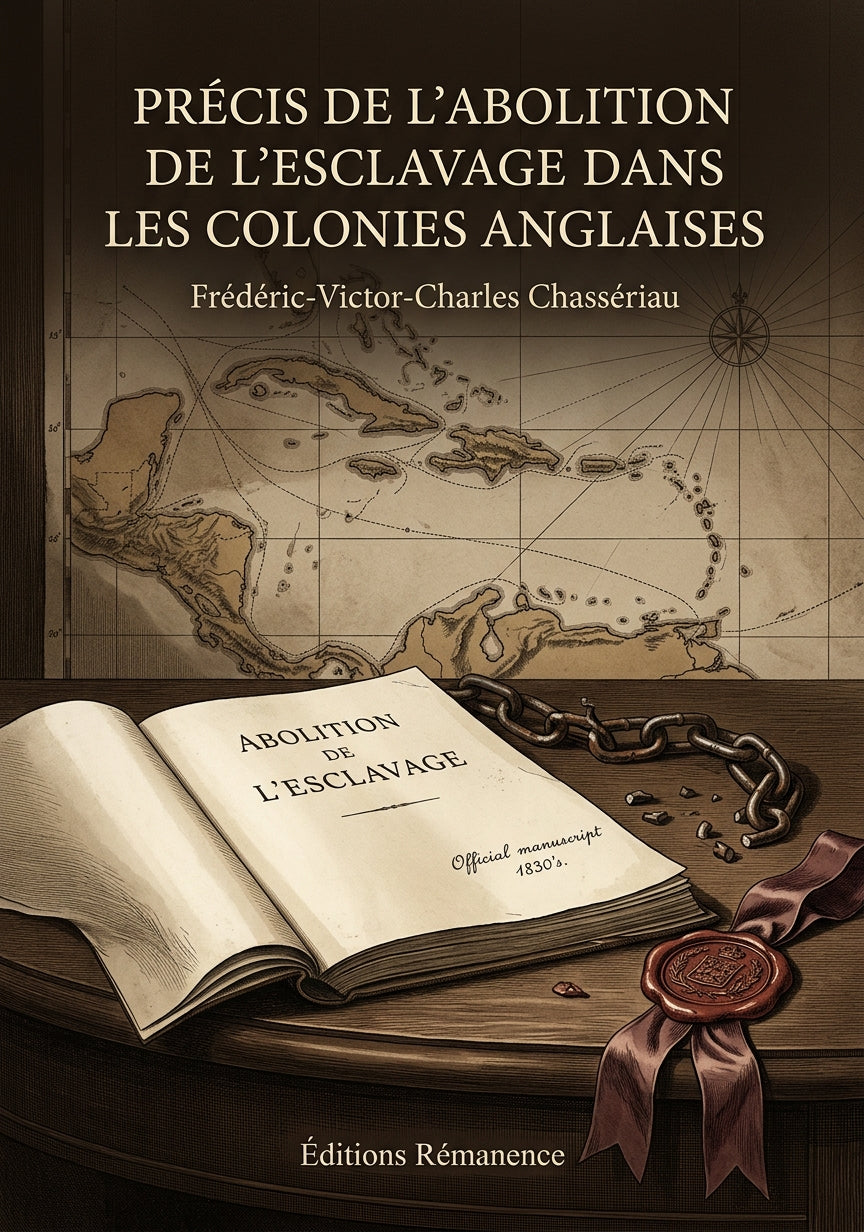 Livre Précis de l’abolition de l’esclavage dans les colonies anglaises par Frédéric-Victor-Charles Chassériau - Couverture - Editions Remanence