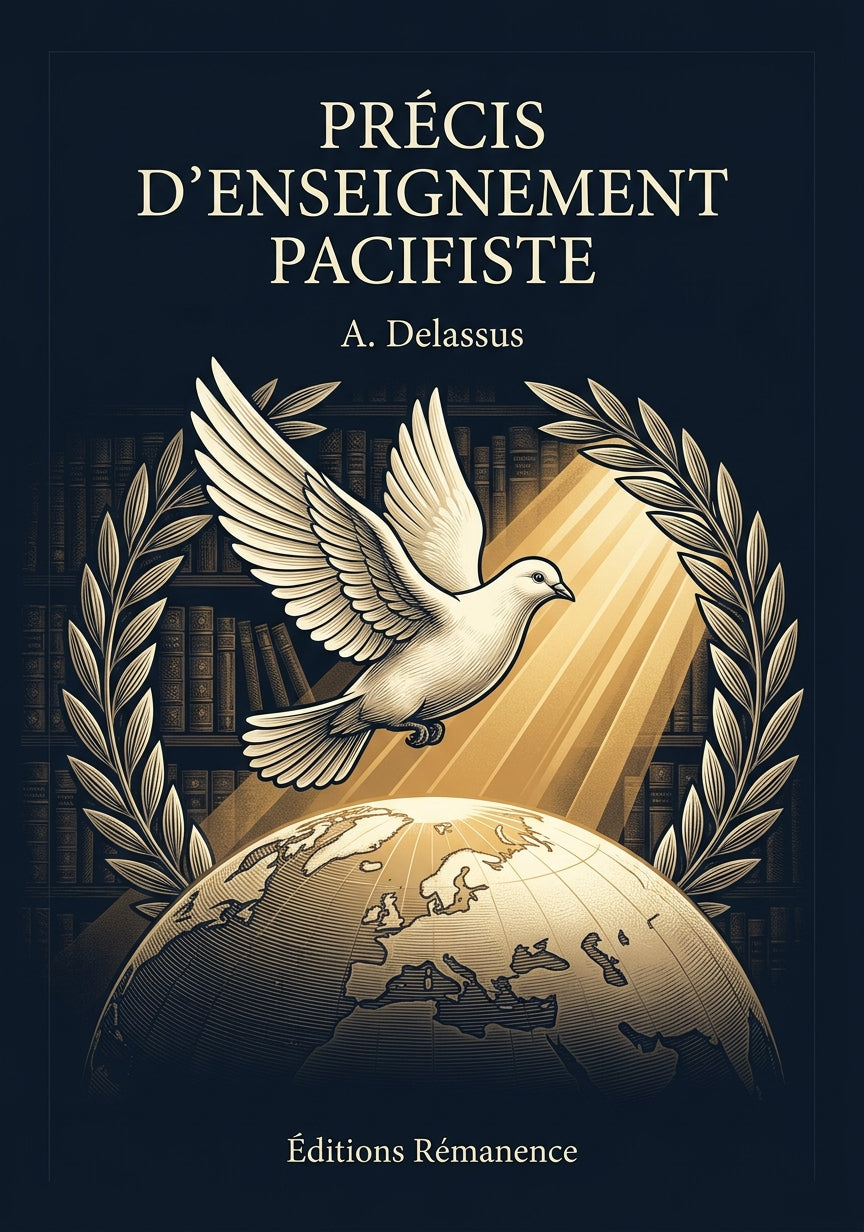 Livre Précis d’enseignement pacifiste par A. Delassus - Couverture - Editions Remanence
