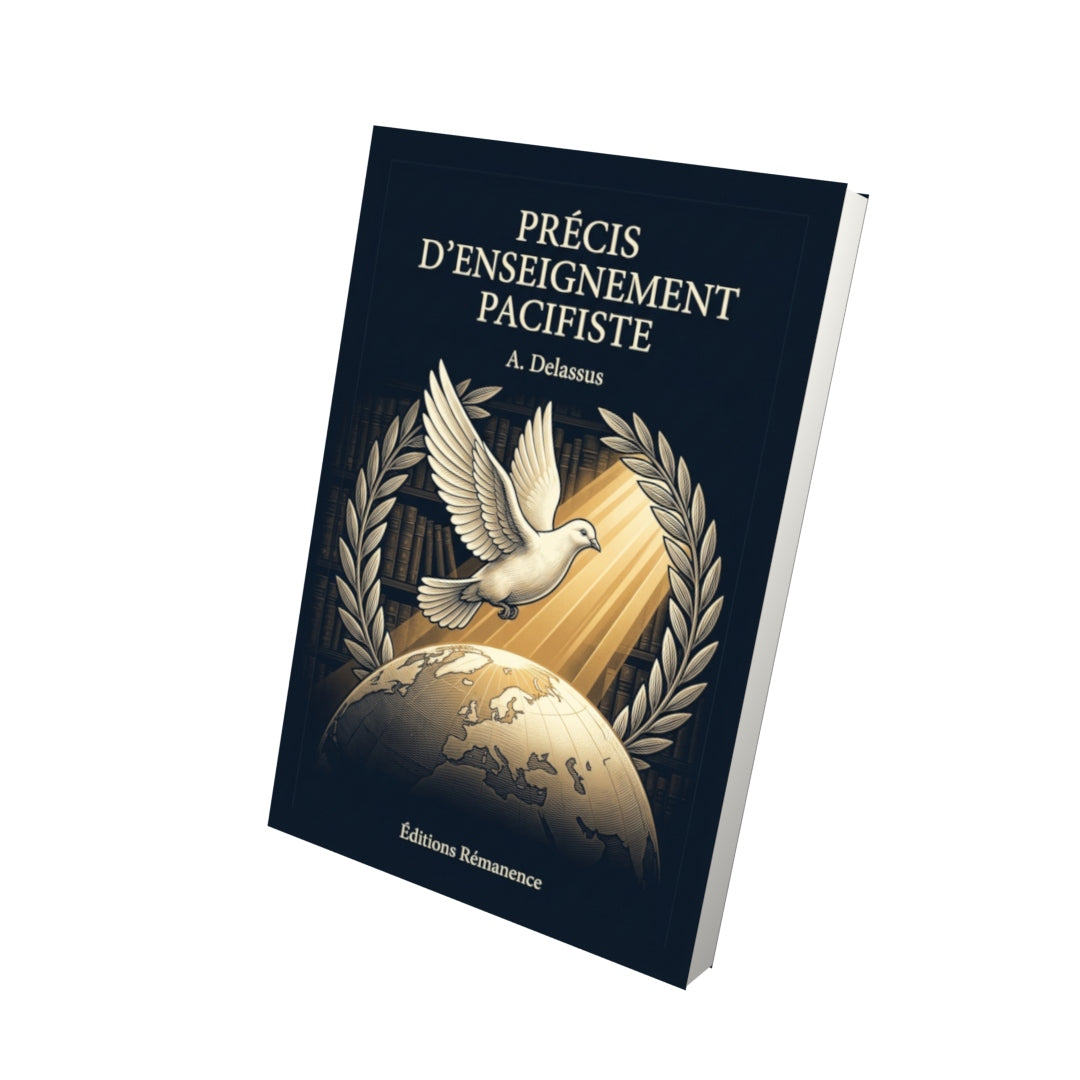 Livre Précis d’enseignement pacifiste par A. Delassus - Vue 3D - Editions Remanence