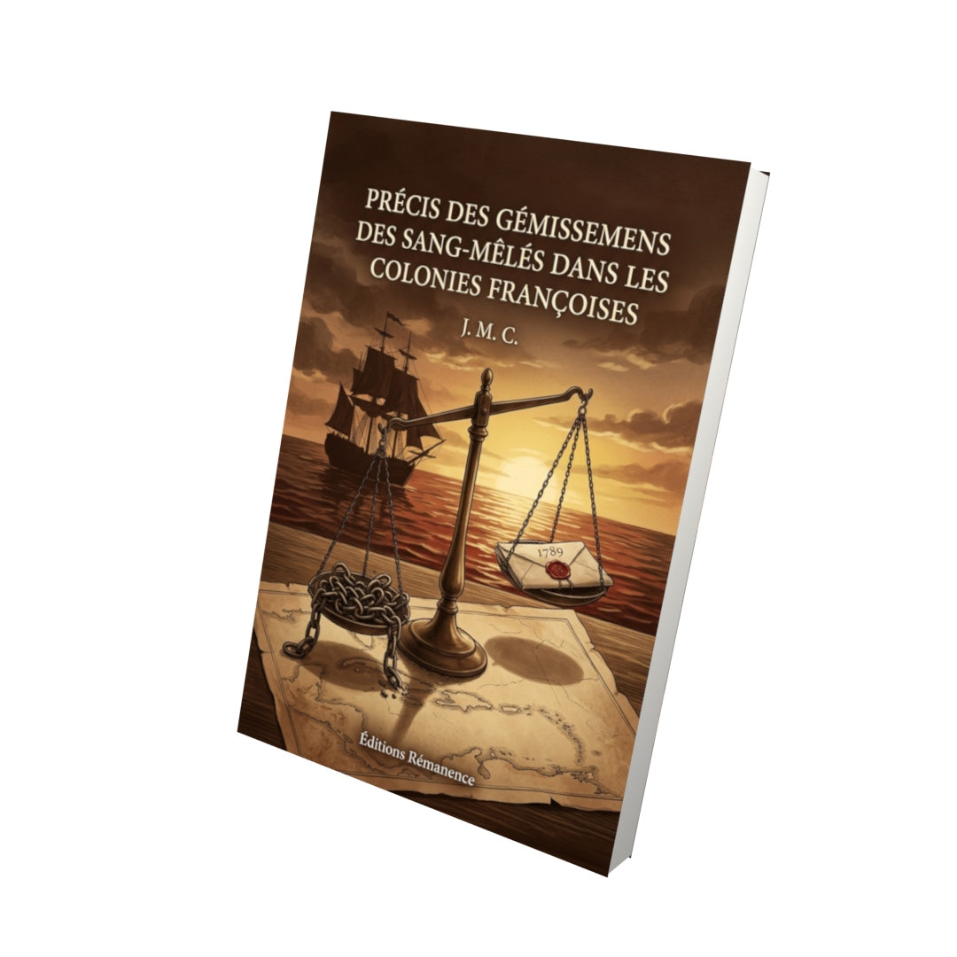 Livre Précis des gémissemens des sang-mêlés dans les colonies françoises par J. M. C. - Vue 3D - Editions Remanence