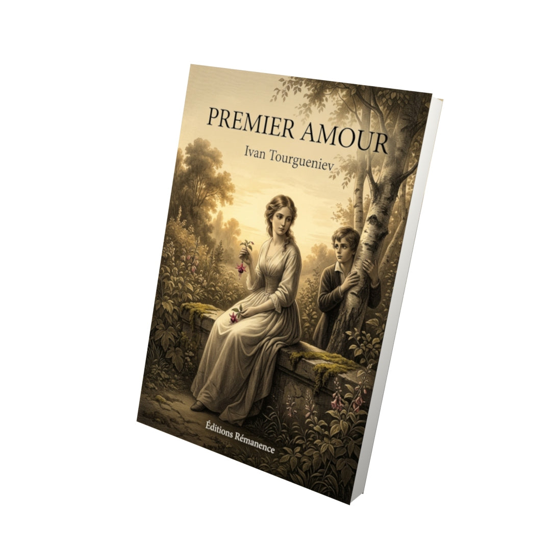 Livre Premier Amour par Ivan Tourgueniev - Vue 3D - Editions Remanence