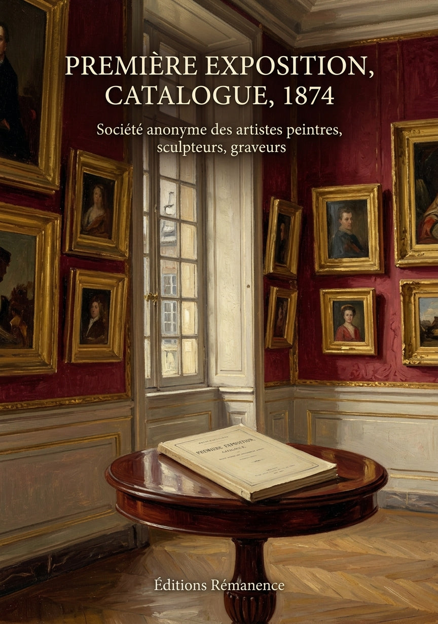 Livre Première exposition, Catalogue, 1874 par Société anonyme des artistes peintres, sculpteurs, graveurs - Couverture - Editions Remanence