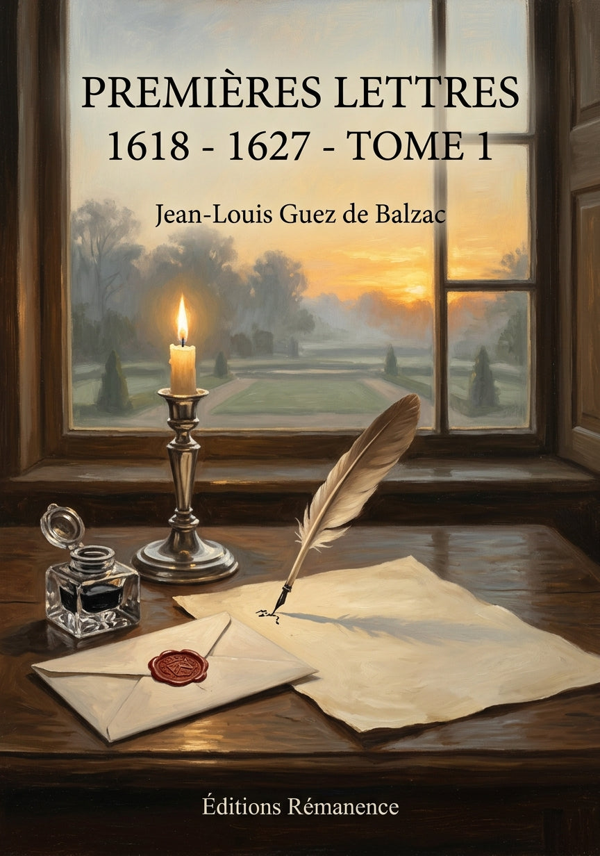Livre Premières lettres 1618 - 1627 - Tome 1 par Jean-Louis Guez de Balzac - Couverture - Editions Remanence
