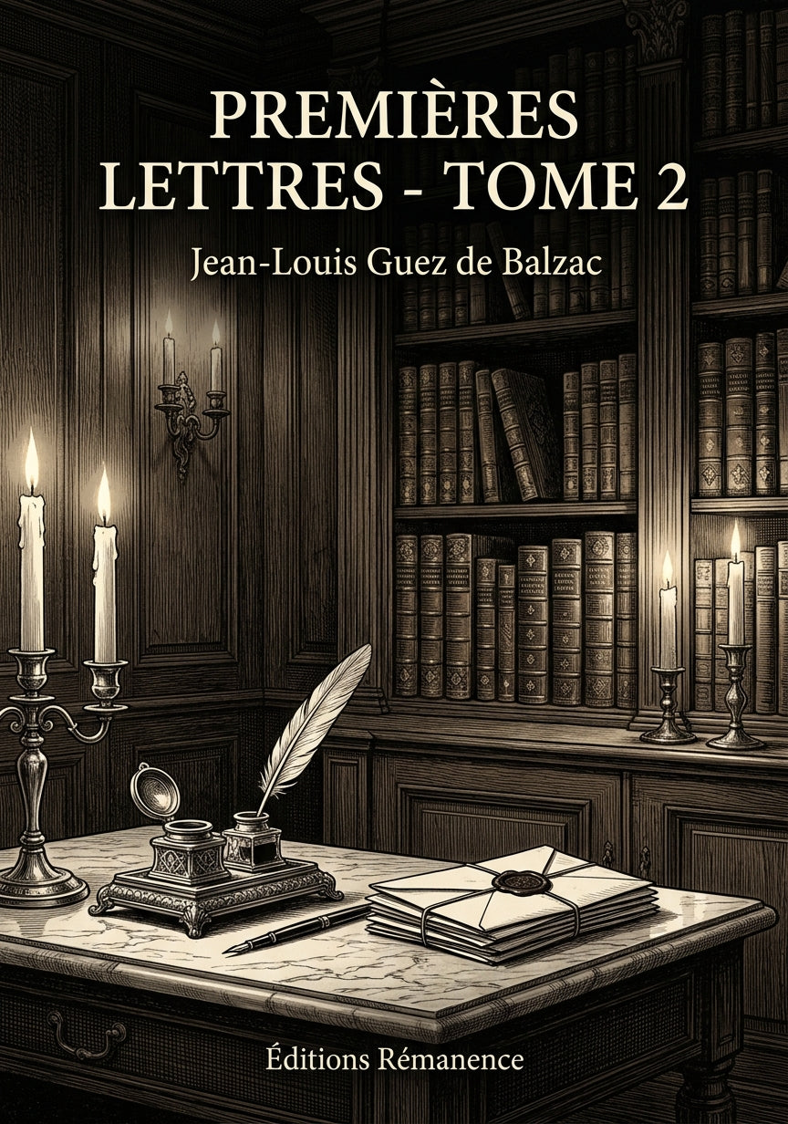 Livre Premières lettres - Tome 2 par Jean-Louis Guez de Balzac - Couverture - Editions Remanence