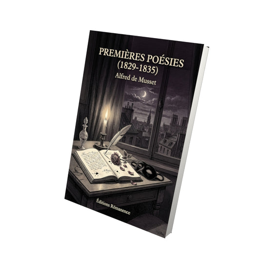 Livre Premières Poésies (1829-1835) par Alfred de Musset - Vue 3D - Editions Remanence