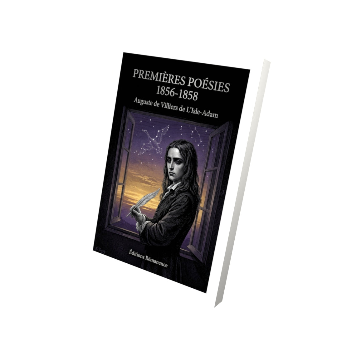Livre Premières poésies 1856-1858 par Auguste de Villiers de L’Isle-Adam - Vue 3D - Editions Remanence