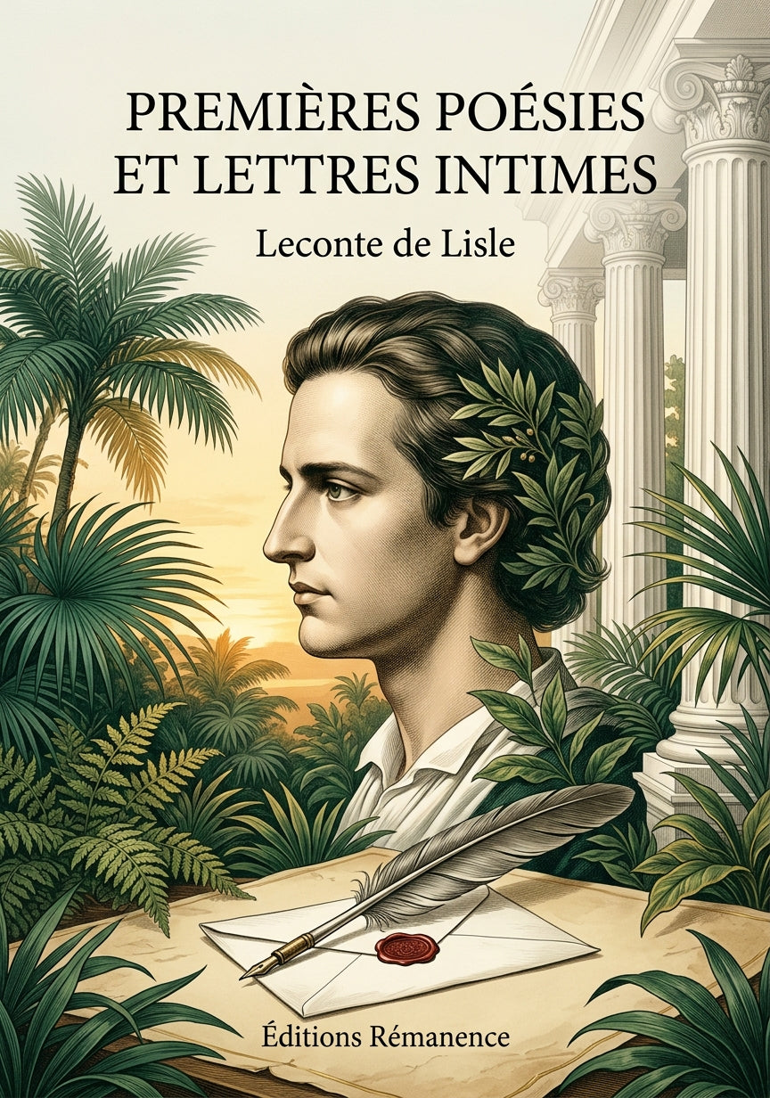 Livre Premières Poésies et Lettres intimes par Leconte de Lisle - Couverture - Editions Remanence