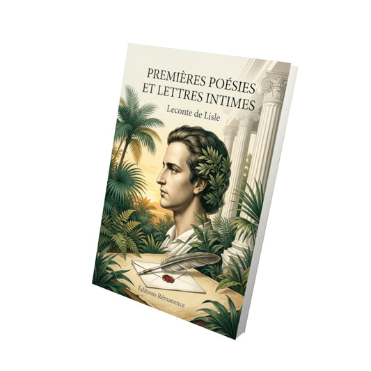 Livre Premières Poésies et Lettres intimes par Leconte de Lisle - Vue 3D - Editions Remanence