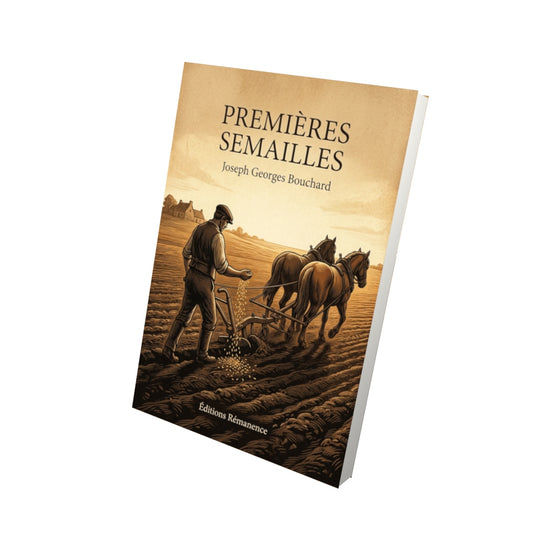 Livre Premières semailles par Joseph Georges Bouchard - Vue 3D - Editions Remanence