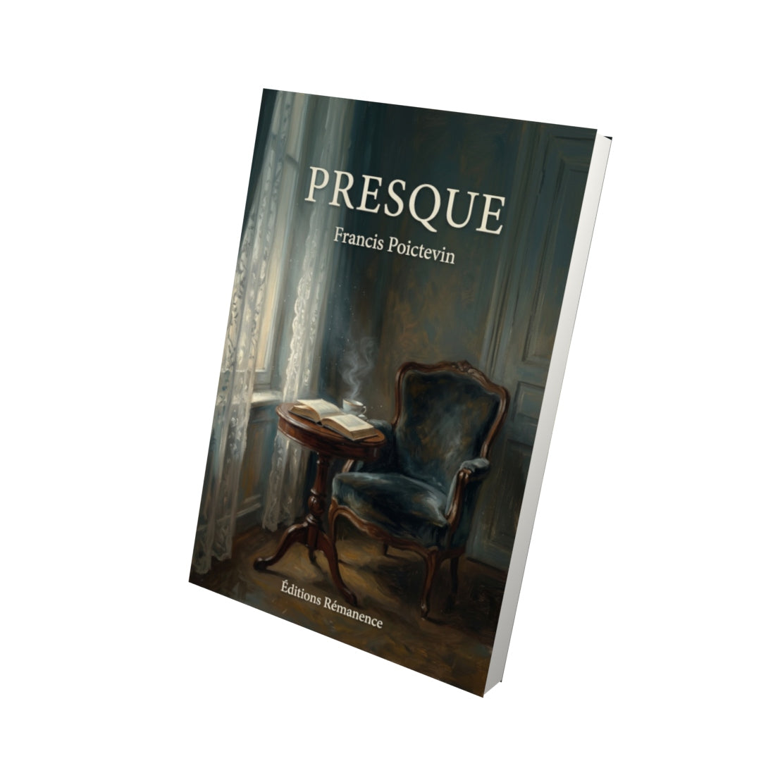 Livre Presque par Francis Poictevin - Vue 3D - Editions Remanence