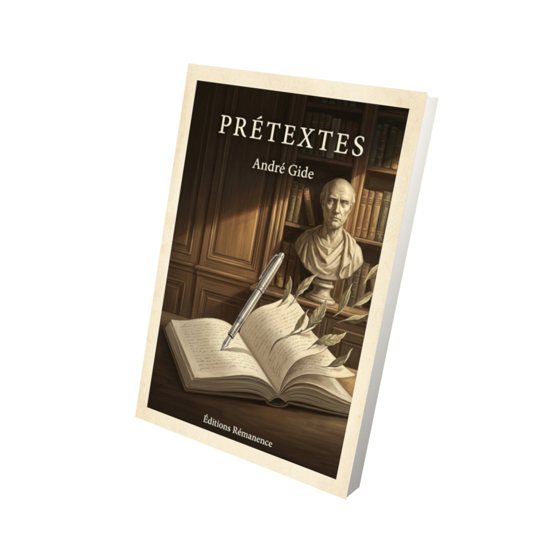 Livre Prétextes - André Gide - Vue 3D - Editions Remanence