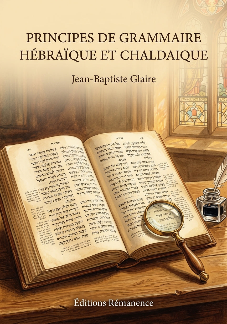 Livre Principes de grammaire hébraïque et chaldaique par Jean-Baptiste Glaire - Couverture - Editions Remanence