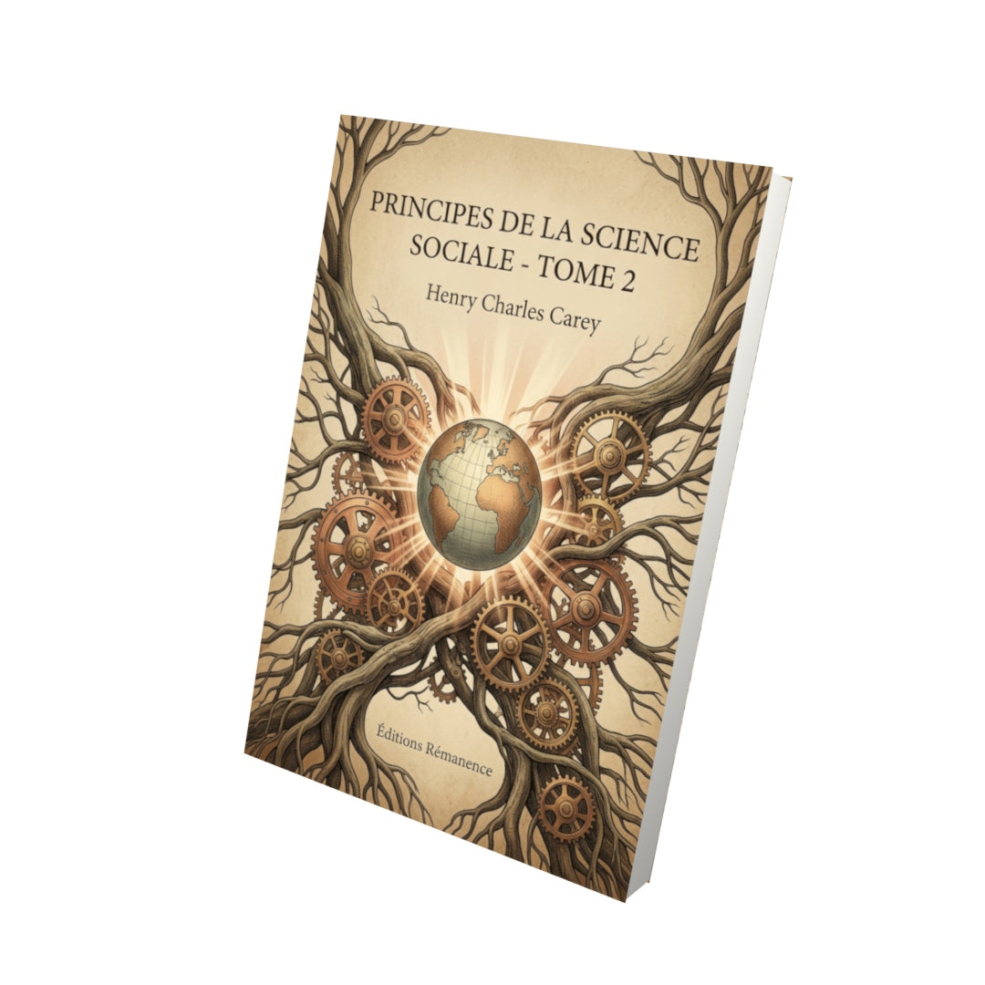 Livre Principes de la science sociale - Tome 2 par Henry Charles Carey - Vue 3D - Editions Remanence