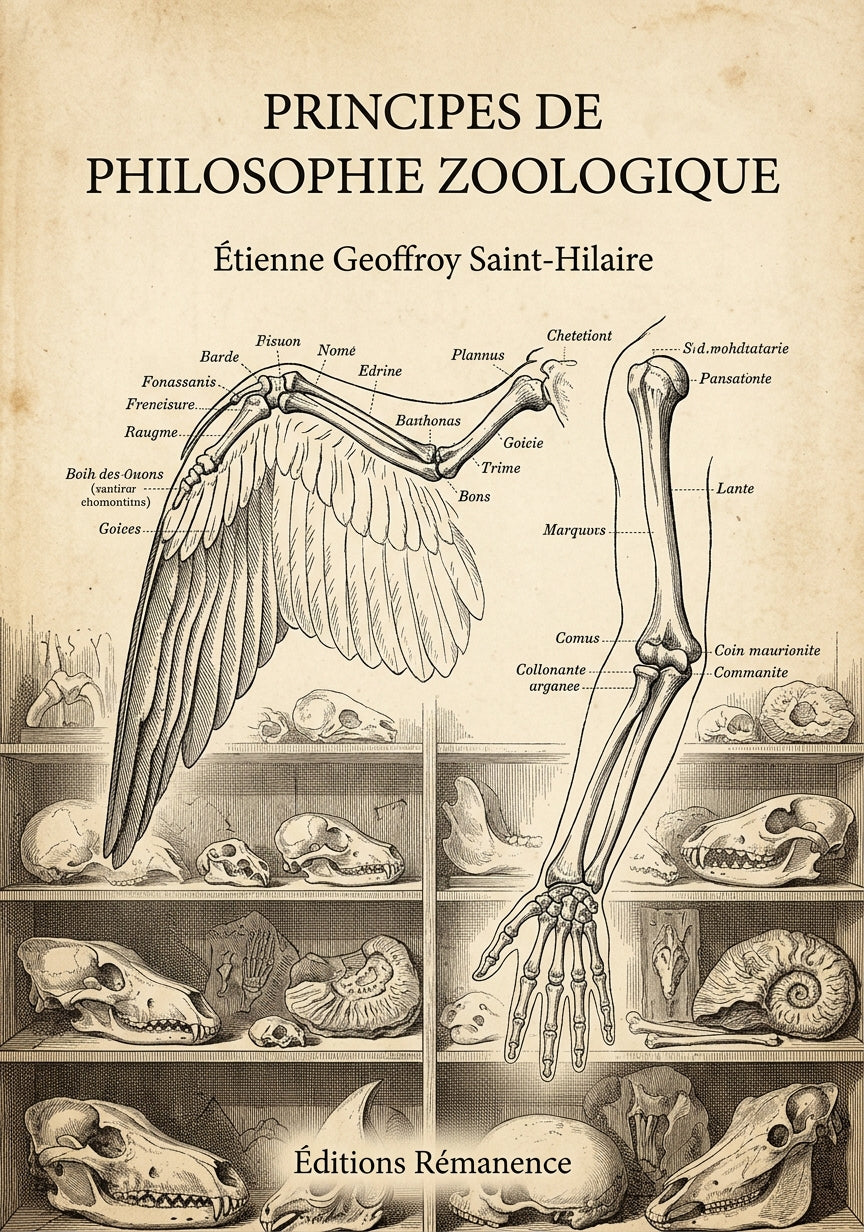 Livre Principes de philosophie zoologique par Étienne Geoffroy Saint-Hilaire - Couverture - Editions Remanence