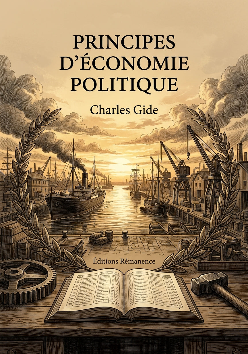 Livre Principes d’économie politique par Charles Gide - Couverture - Editions Remanence