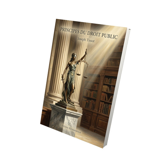 Livre Principes du droit public par Joseph Tissot - Vue 3D - Editions Remanence