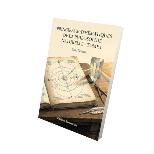 Livre Principes mathématiques de la philosophie naturelle - Tome 1 par Isaac Newton - Vue 3D - Editions Remanence