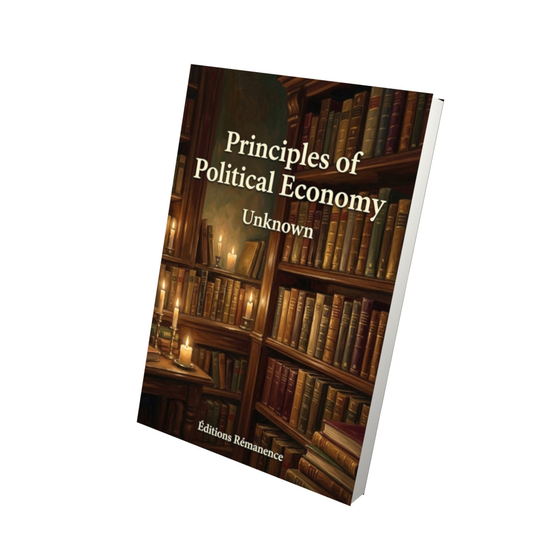 Livre Principles of Political Economy - Vue 3D - Editions Remanence