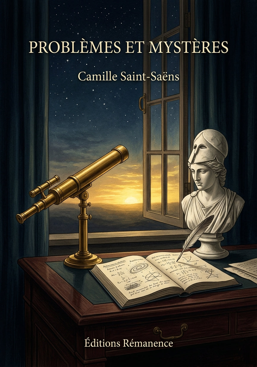 Livre Problèmes et Mystères par Camille Saint-Saëns - Couverture - Editions Remanence