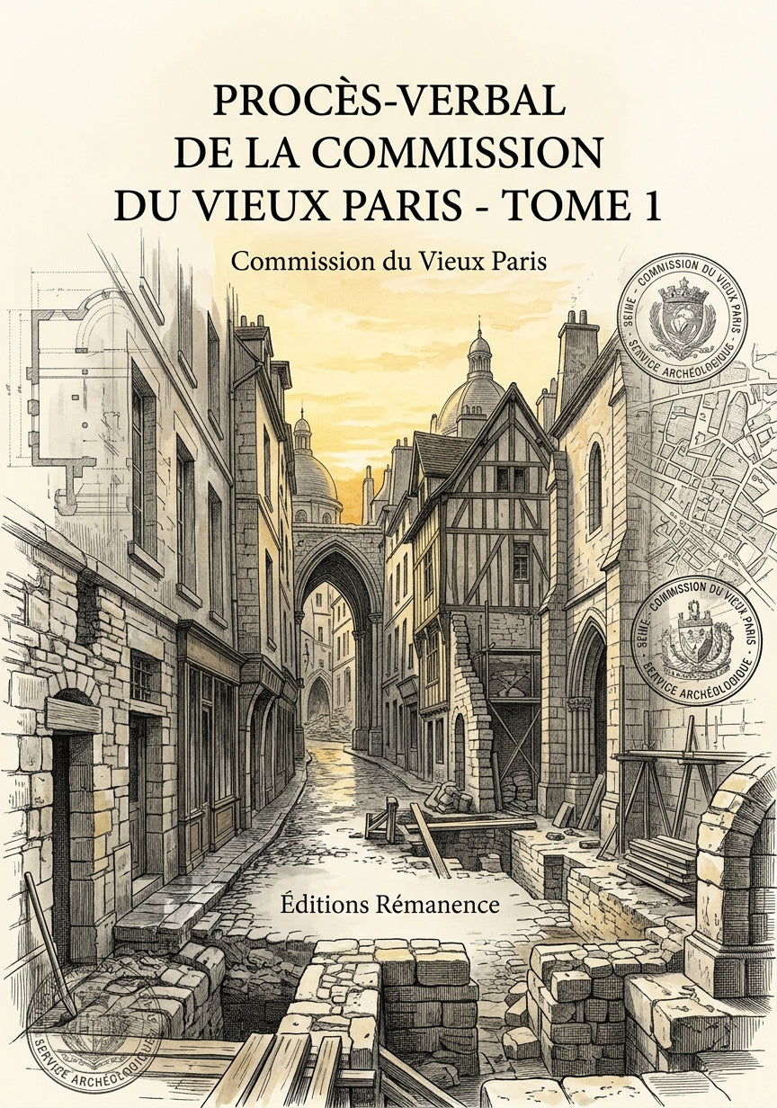 Livre Procès-verbal de la Commission du Vieux Paris - Tome 1 par Commission du Vieux Paris - Couverture - Editions Remanence