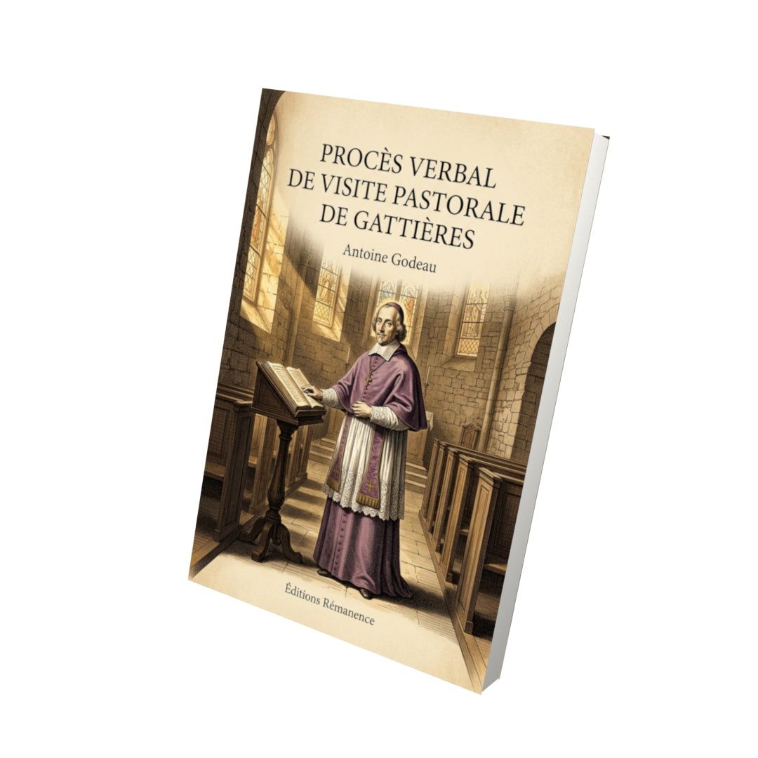 Livre Procès verbal de visite pastorale de Gattières par Antoine Godeau - Vue 3D - Editions Remanence