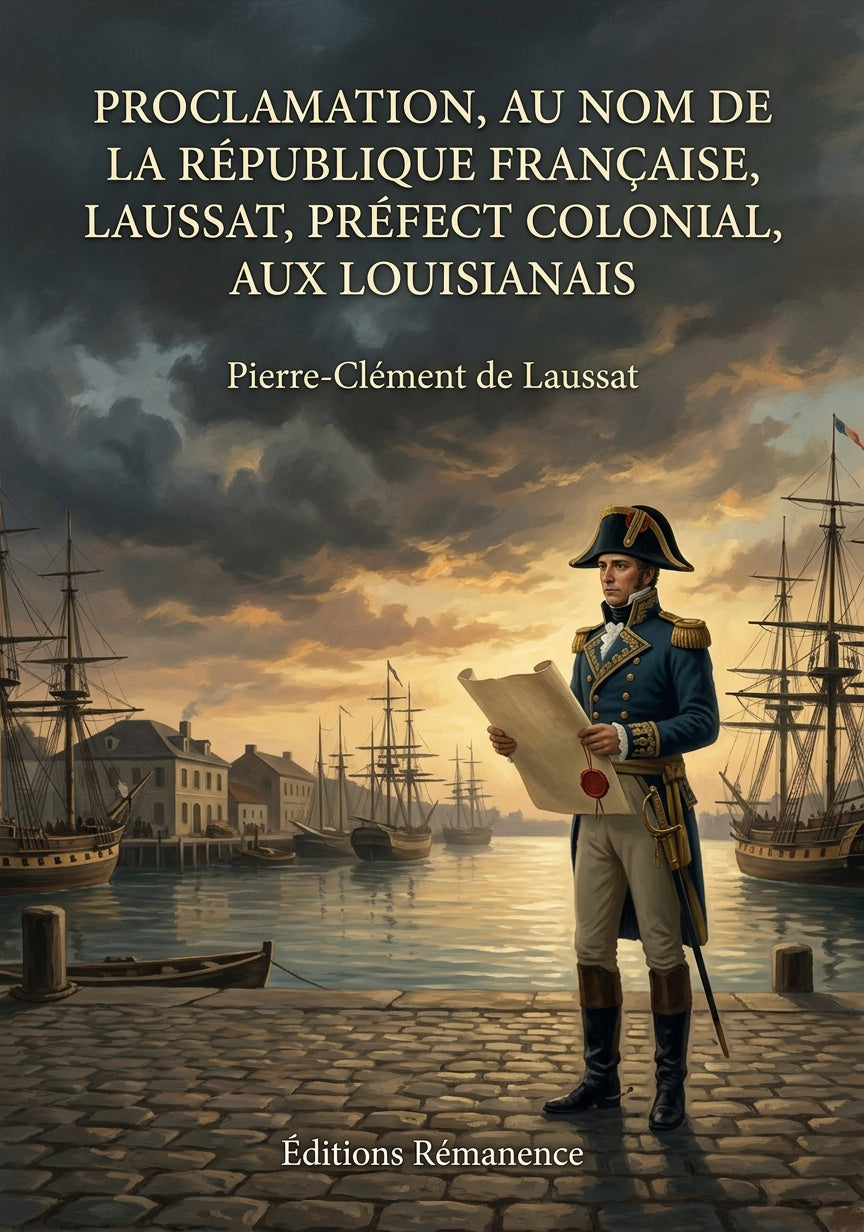 Livre Proclamation, au Nom de la République Française, Laussat, Préfect Colonial, aux Louisianais par Pierre-Clément de Laussat - Couverture - Editions Remanence