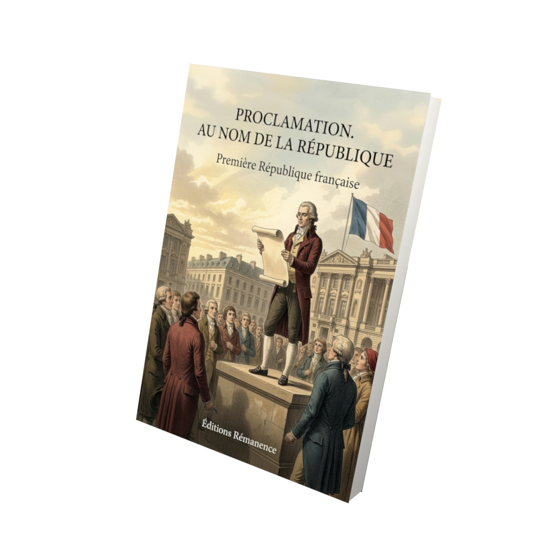 Livre Proclamation. Au nom de la République par Première République française - Vue 3D - Editions Remanence