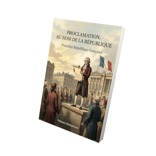 Livre Proclamation. Au nom de la République par Première République française - Vue 3D - Editions Remanence