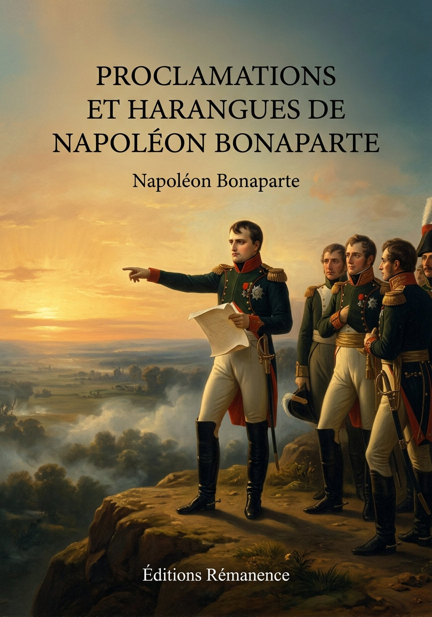 Livre Proclamations et harangues de Napoléon Bonaparte par Napoléon Bonaparte - Couverture - Editions Remanence