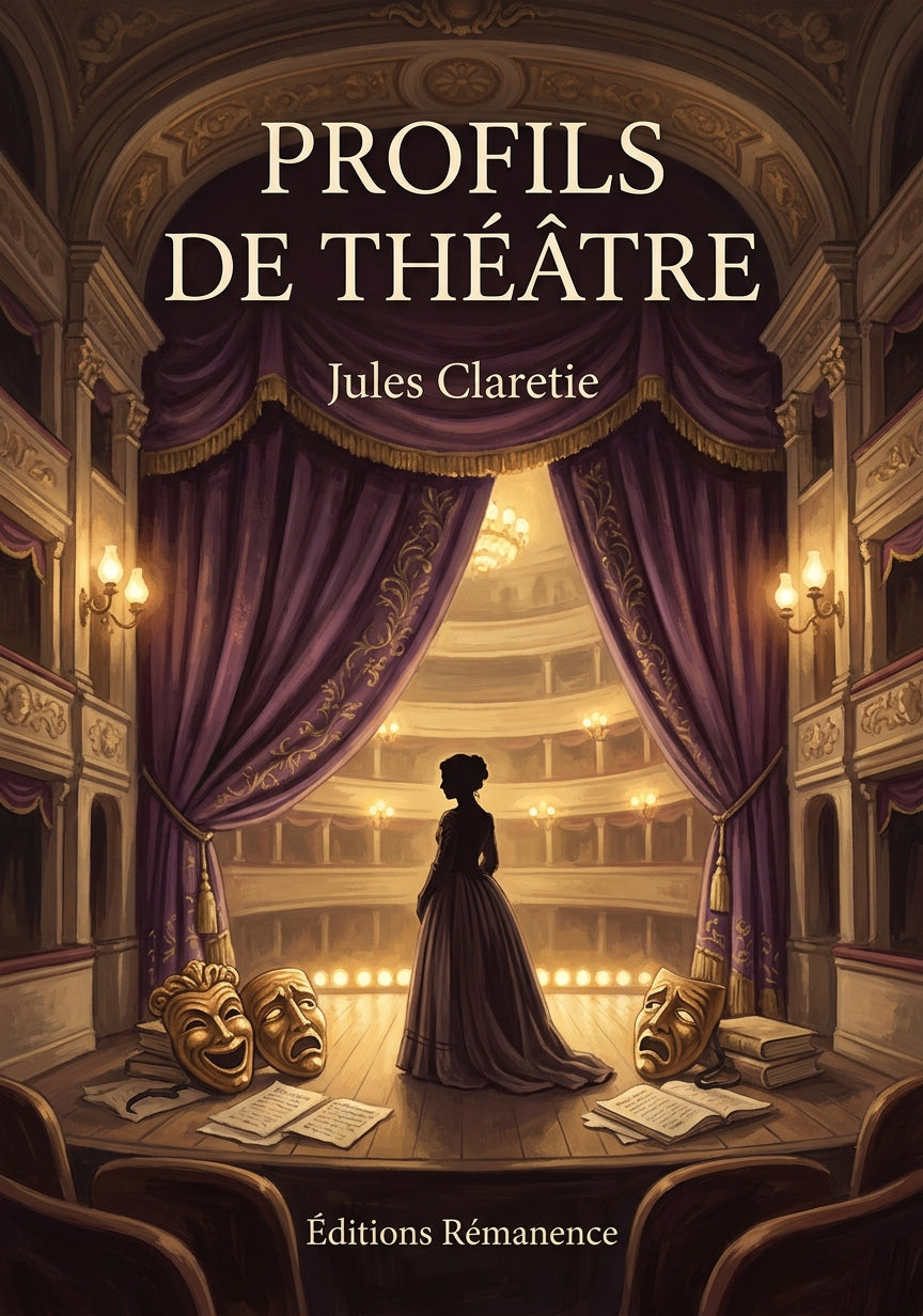 Livre Profils de théâtre par Jules Claretie - Couverture - Editions Remanence