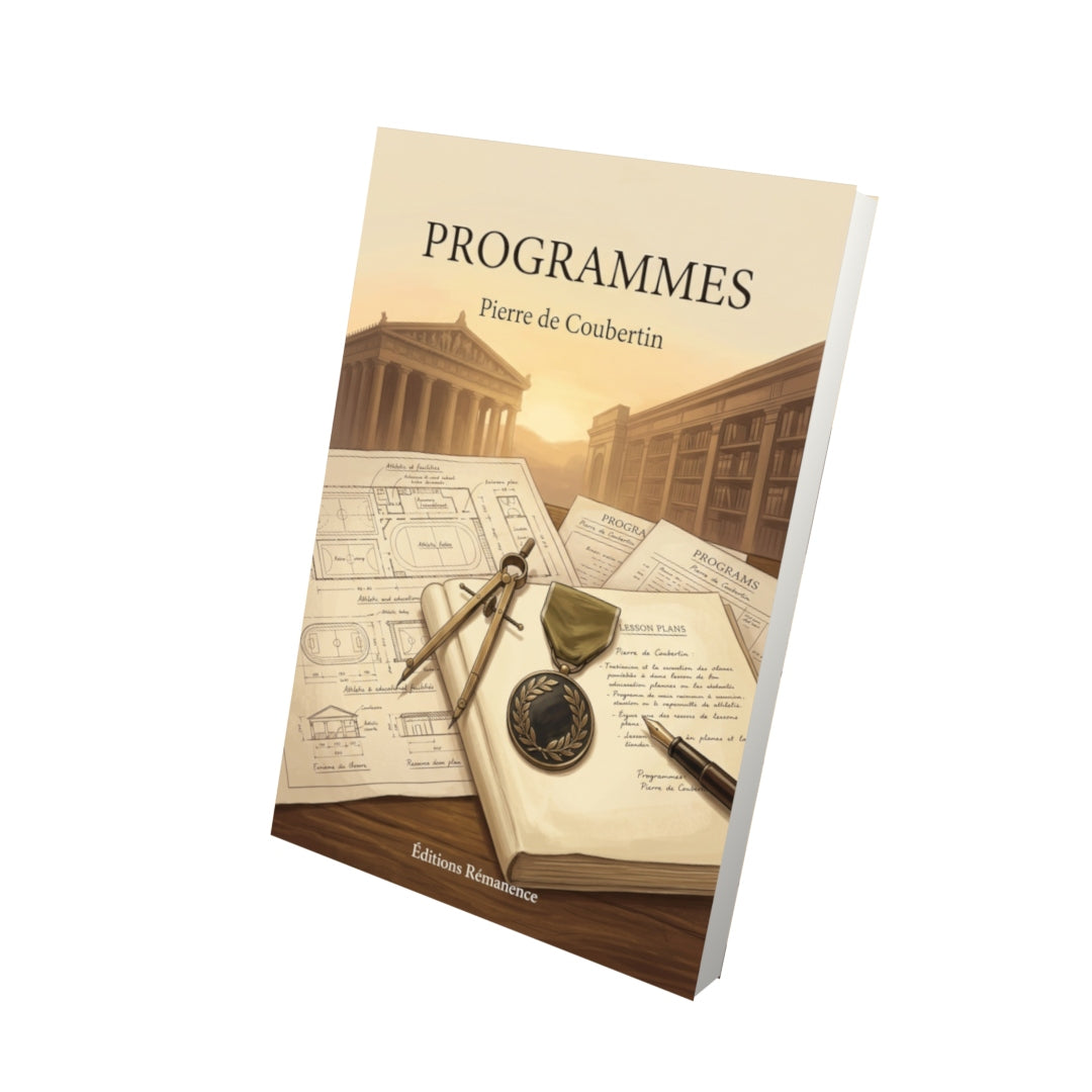 Livre Programmes par Pierre de Coubertin - Vue 3D - Editions Remanence