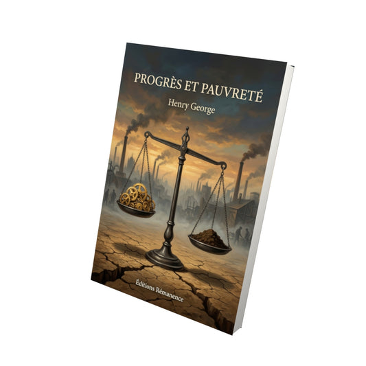 Livre Progrès et Pauvreté par Henry George - Vue 3D - Editions Remanence