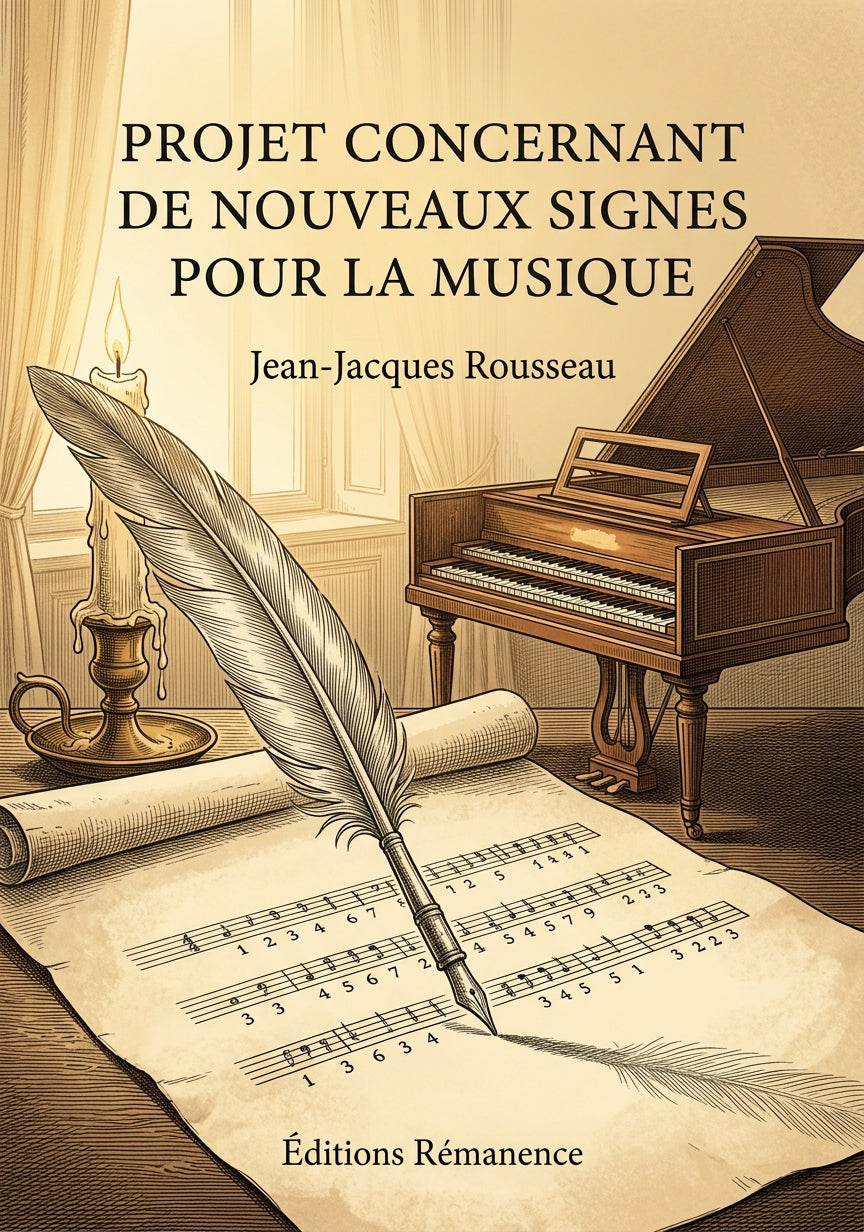Livre Projet concernant de nouveaux signes pour la musique par Jean-Jacques Rousseau - Couverture - Editions Remanence