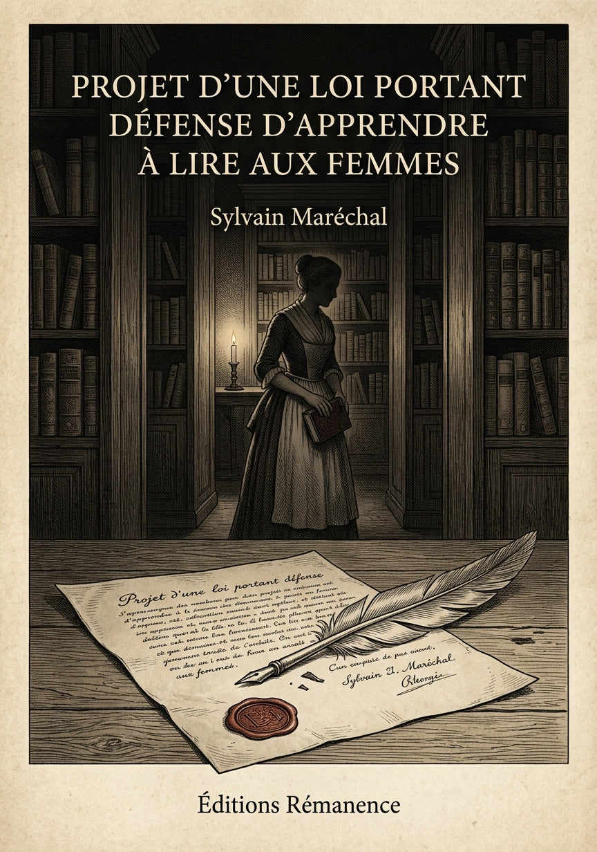 Projet d'une loi portant défense d'apprendre à lire aux femmes - Sylvain Maréchal (Couverture)