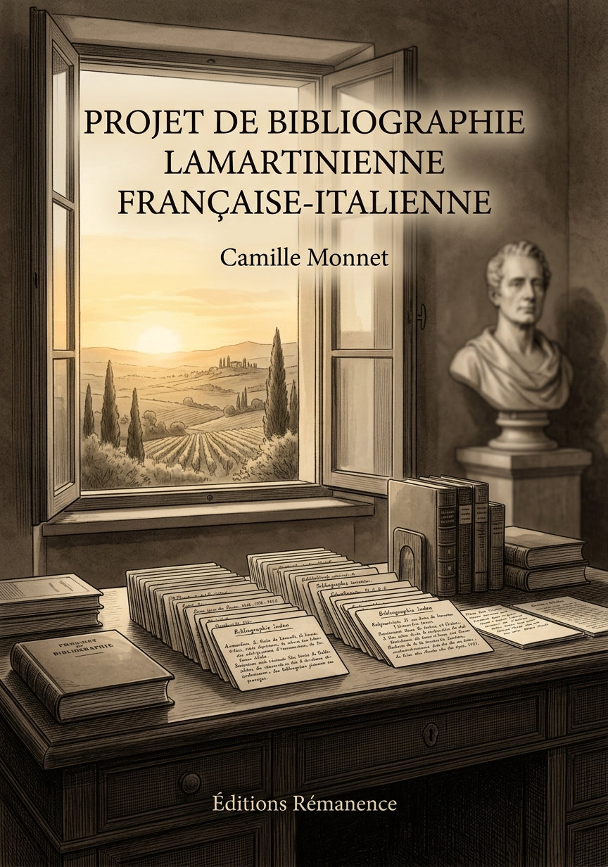 Livre Projet de bibliographie lamartinienne française-italienne par Camille Monnet - Couverture - Editions Remanence