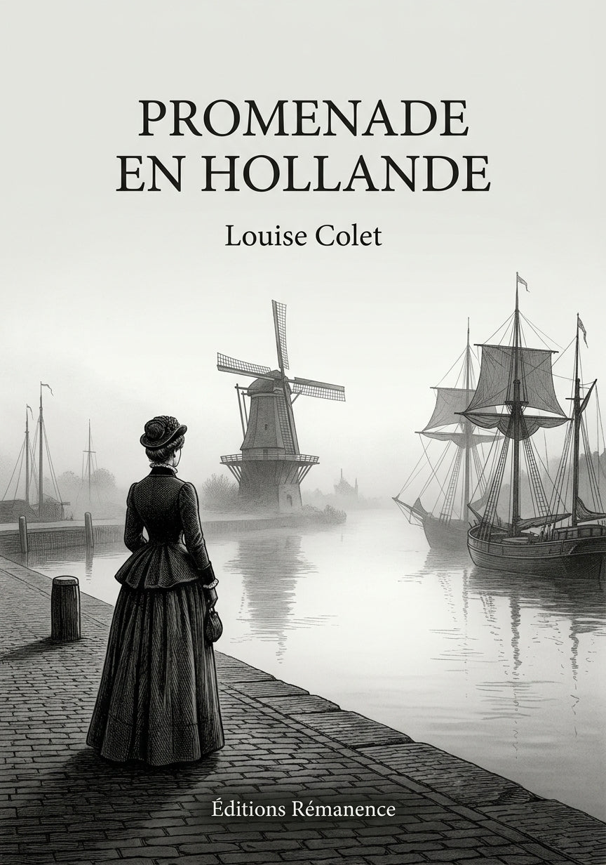 Livre Promenade en Hollande par Louise Colet - Couverture - Editions Remanence