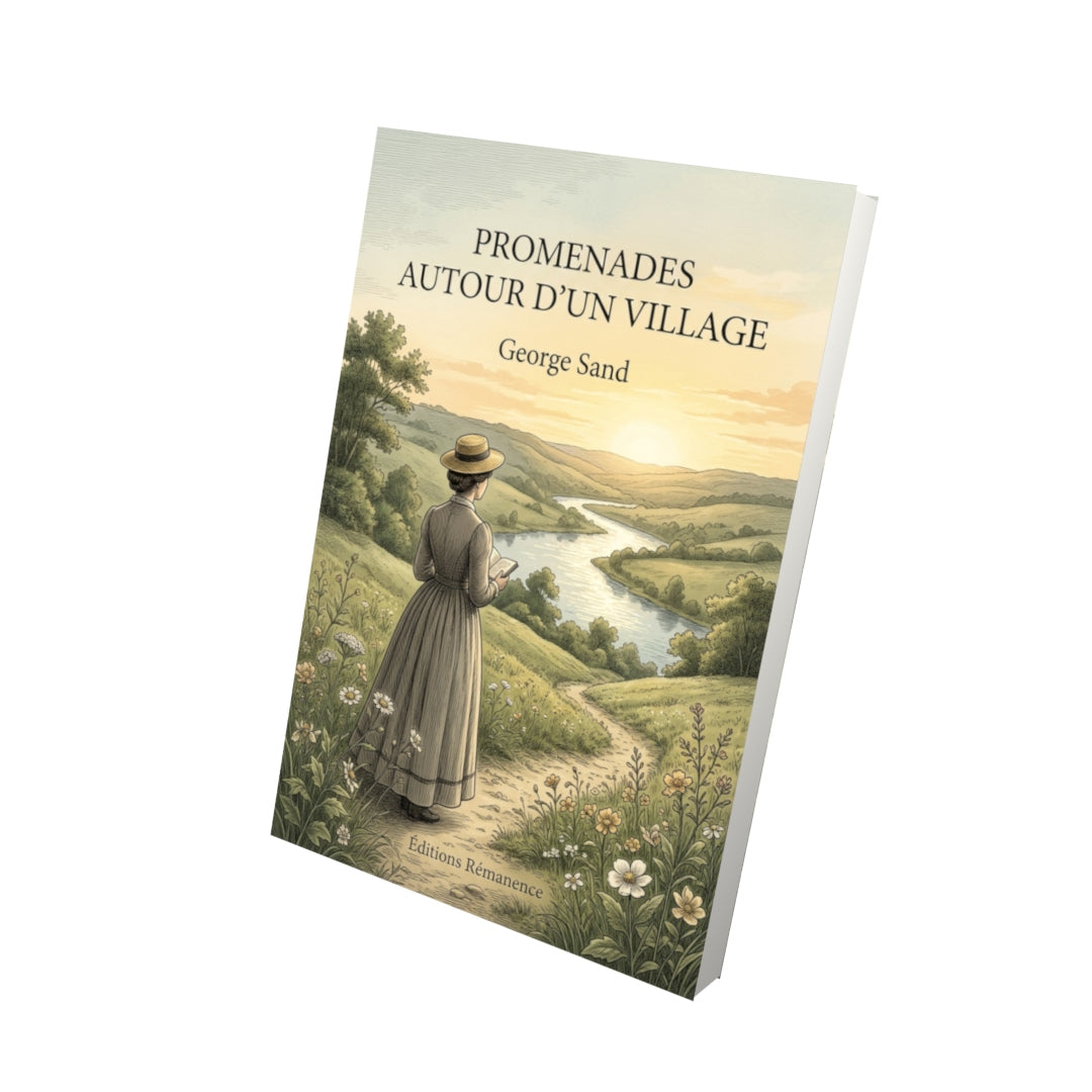Livre Promenades autour d’un village par George Sand - Vue 3D - Editions Remanence