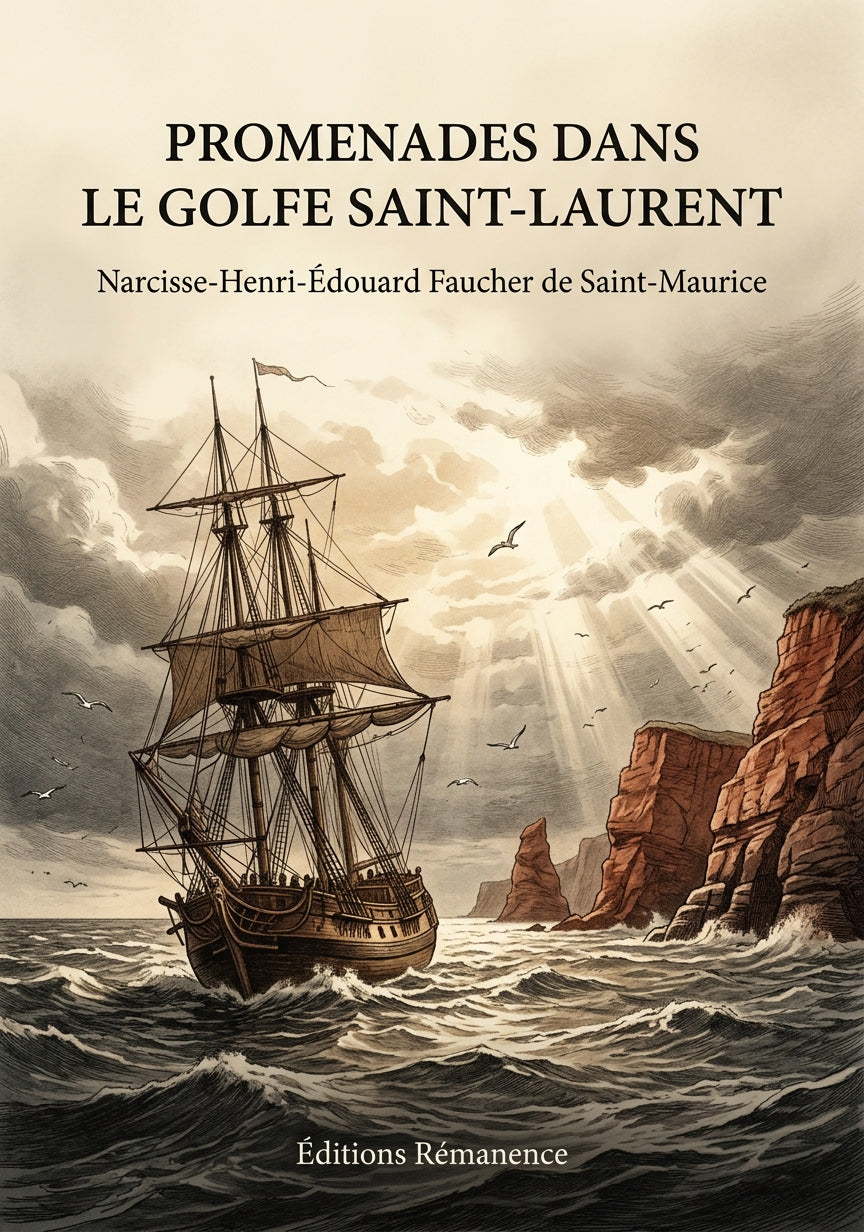 Livre Promenades dans le golfe Saint-Laurent par Narcisse-Henri-Édouard Faucher de Saint-Maurice - Couverture - Editions Remanence
