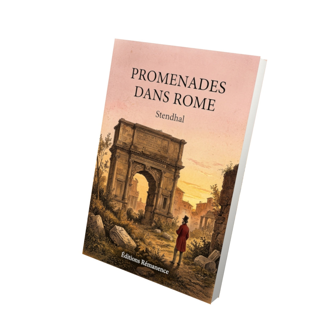 Livre Promenades dans Rome par Stendhal - Vue 3D - Editions Remanence