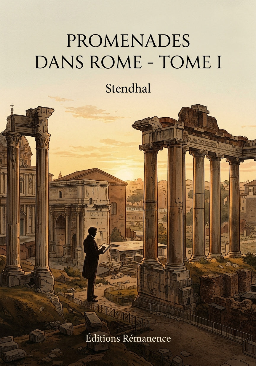 Livre Promenades dans Rome - Tome I par Stendhal - Couverture - Editions Remanence