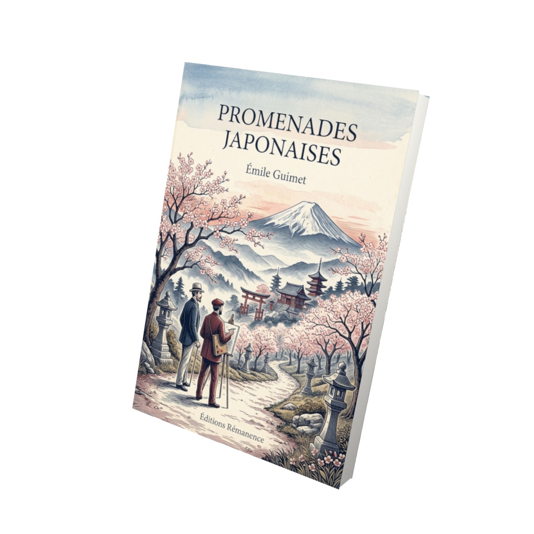 Livre Promenades japonaises par Émile Guimet - Vue 3D - Editions Remanence