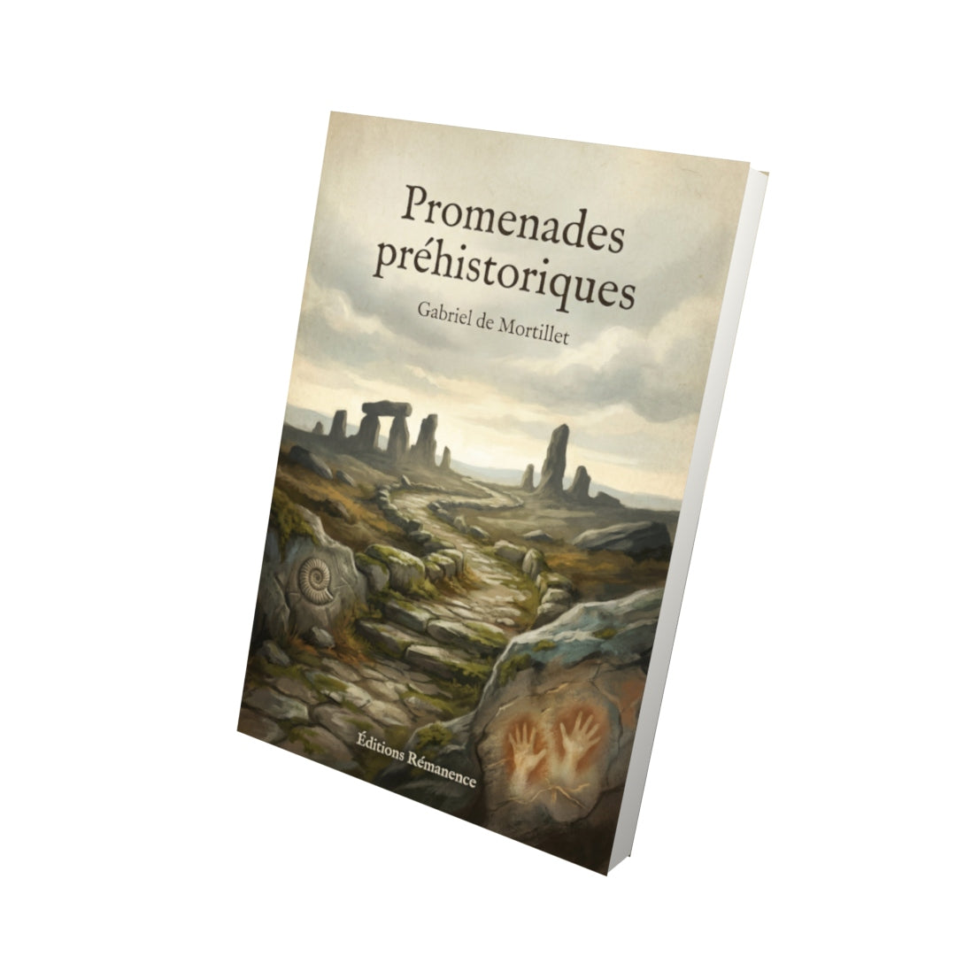 Livre Promenades préhistoriques – Gabriel de Mortillet - Vue 3D - Editions Remanence