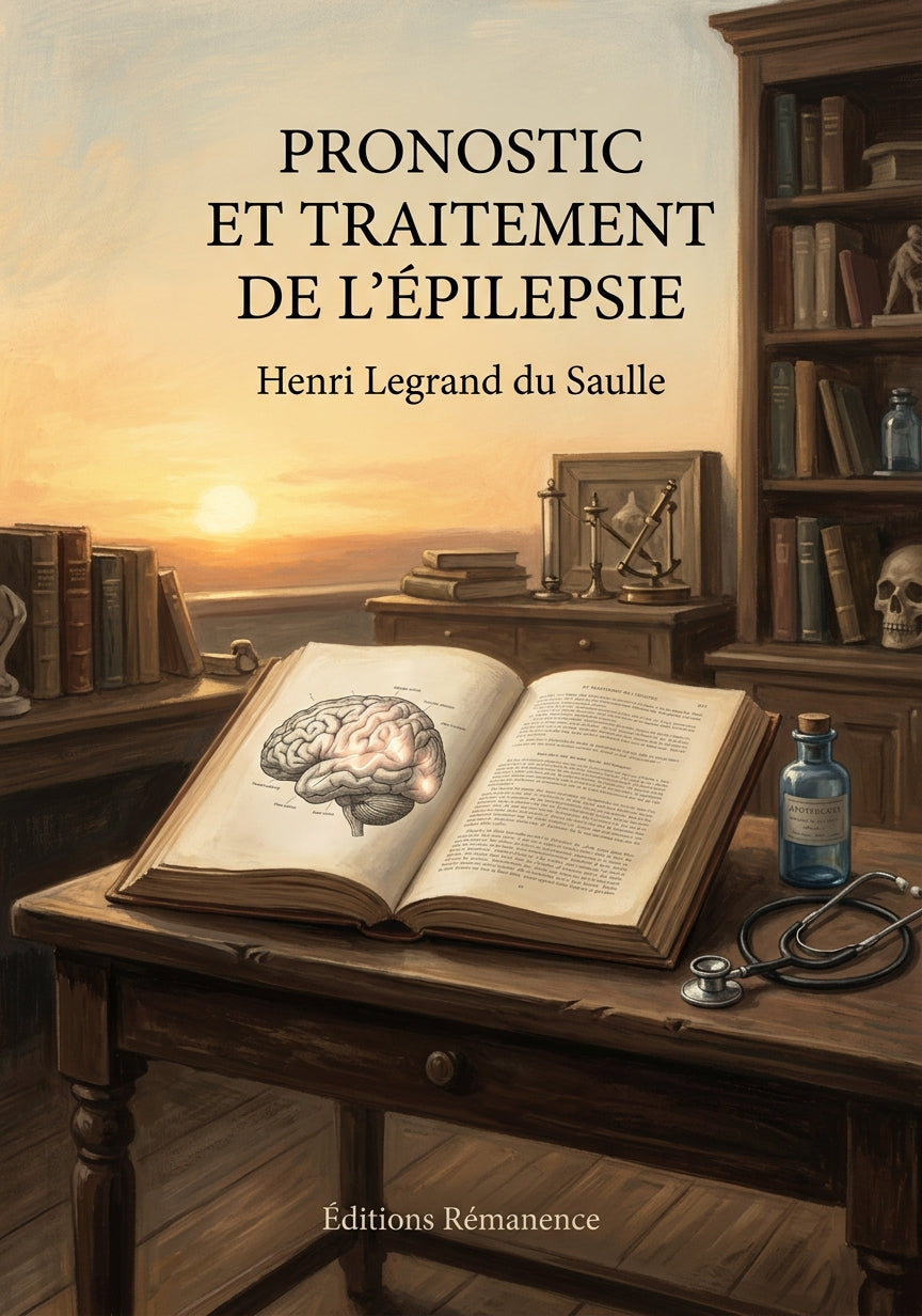 Livre Pronostic et traitement de l’épilepsie par Henri Legrand du Saulle - Couverture - Editions Remanence