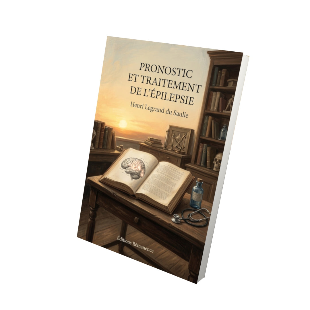 Livre Pronostic et traitement de l’épilepsie par Henri Legrand du Saulle - Vue 3D - Editions Remanence