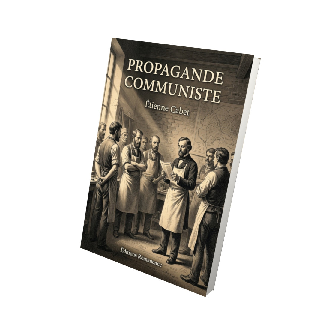 Livre Propagande communiste par Étienne Cabet - Vue 3D - Editions Remanence