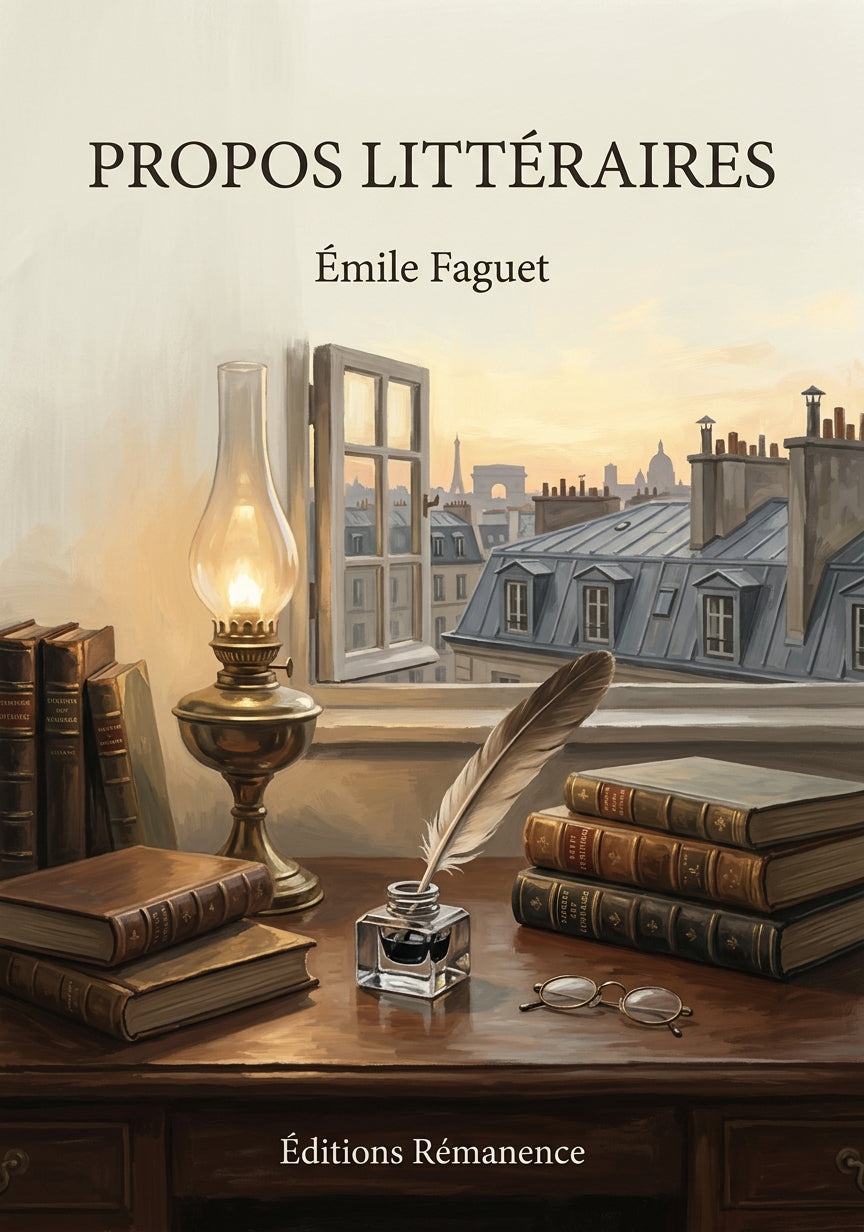 Livre Propos littéraires par Émile Faguet - Couverture - Editions Remanence